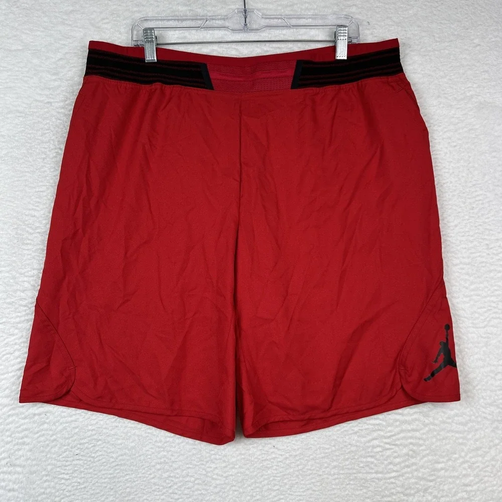 NWT Nike Air Jordan Mid-Flight Victory Shorts 821917-687 Red Pockets‎ Men's XL